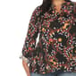 Womens White Mark Paisley V-Neck Long Sleeve Blouse - image 4