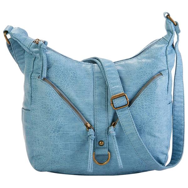Bueno Curved Pocket Croc D/E Hobo - image 