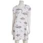 Womens Laura Ashley Short Sleeve Rib Sailboat Nightshirt - image 2