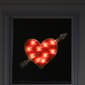 Northlight Seasonal Lighted Red Heart and Arrow Window Silhouette - image 3