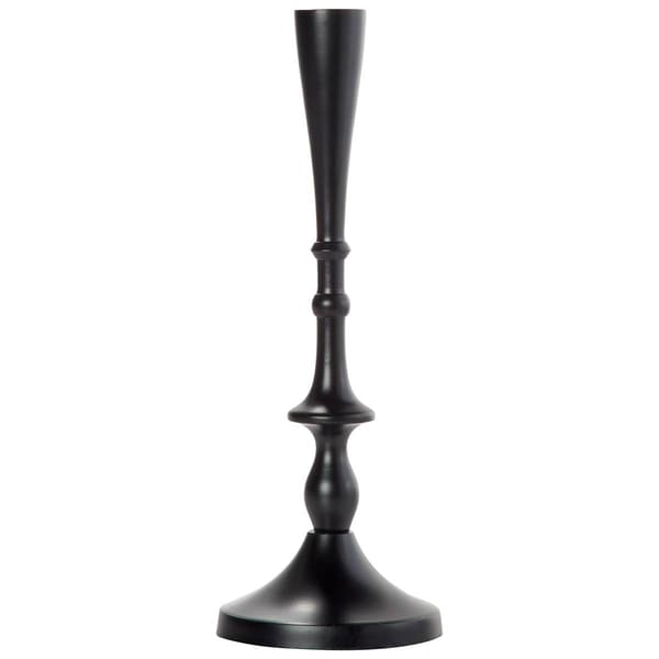 12in. Large Black Taper Candle Holder - image 