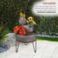 Alpine 3-Tier Stacked Rustic Metal Tub Planter Fountain - image 9