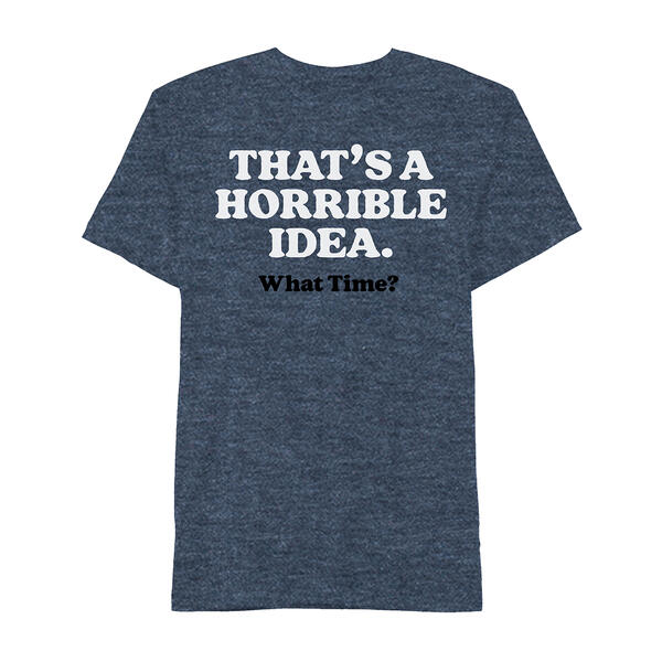 Young Mens Horrible Idea Graphic Tee - image 