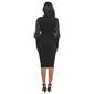 Juniors Almost Famous&#8482; Mock Neck Button Puff Sleeve Midi Dress - image 2