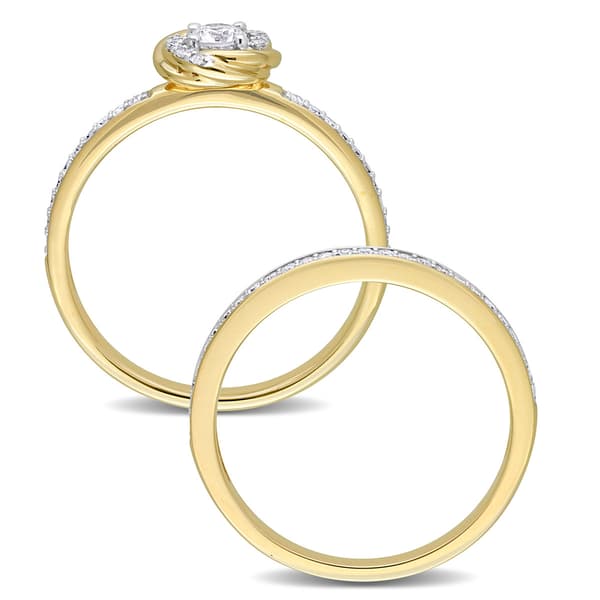Diamond Classics™ 14kt. Gold 1/2ct. Diamond Swirl Bridal Ring Set