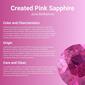 Gemminded Sterling Silver 5mm Heart Created Pink Sapphire Pendant - image 6