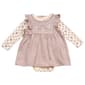 Baby Girl (NB-9M) Rene Rofe Marled Terry Jumper And Bodysuit Set - image 1
