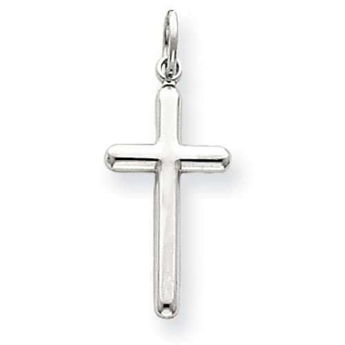 Unisex Gold Classics&#40;tm&#41; 14kt. White Gold Cross Pendant - image 