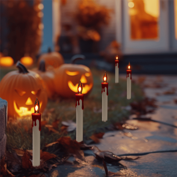 Northlight 5ct. Flickering Candle Halloween Pathway Marker Lights