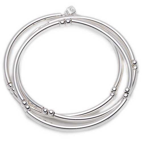 Nine West Set of 3 Silver-Tone Stretch Bracelets