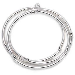 Nine West Set of 3 Silver-Tone Stretch Bracelets