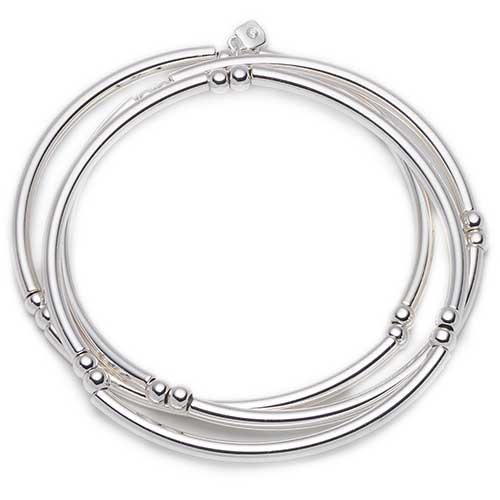 Nine West Set of 3 Silver-Tone Stretch Bracelets