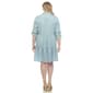 Plus Size White Mark Long Sleeve Tiered Midi Shirtdress - image 4