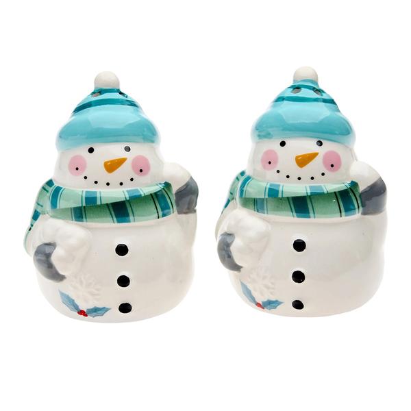 Godinger Sweater Snowman Salt & Pepper Set - image 