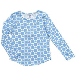 Girls (7-16) Jolie & Joy Long Sleeve Yummy Heart Check Tee