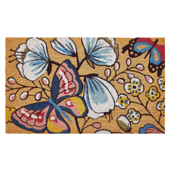 VCNY Home Butterfly Outdoor Coir Doormat