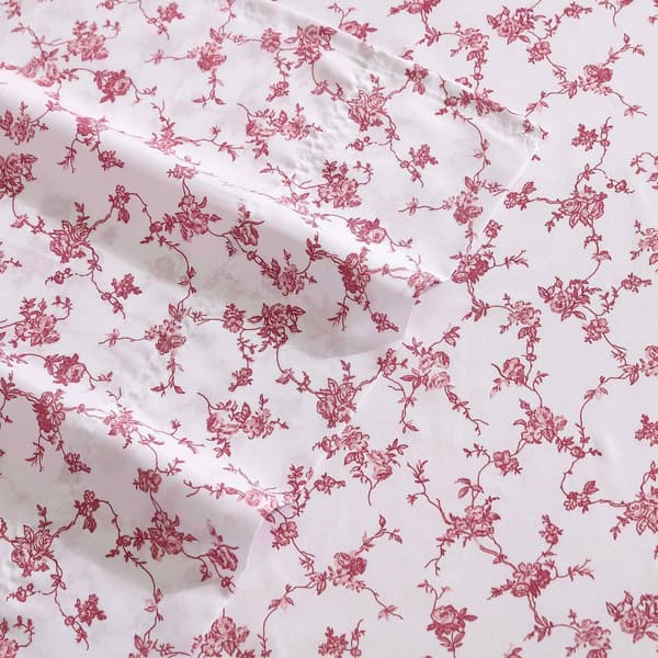 Betsey Johnson Floral Toile Sheet Set