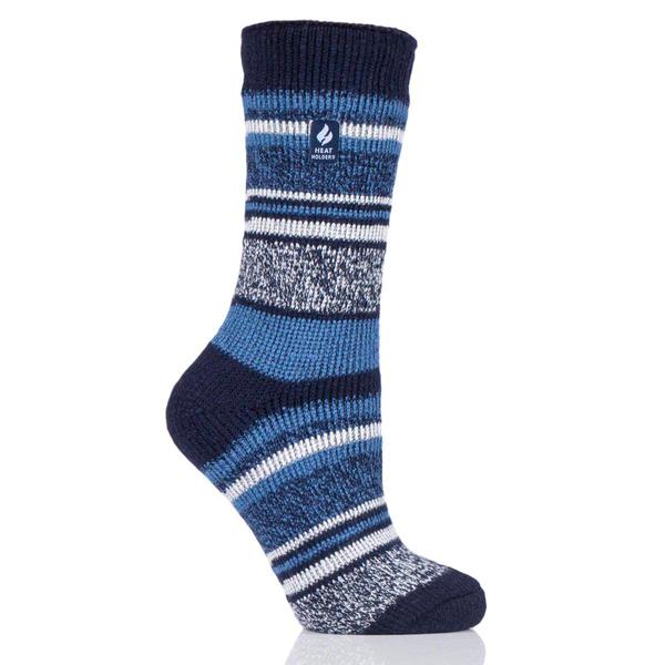 Womens Heat Holders Yasmine Multi Stripe Crew Socks