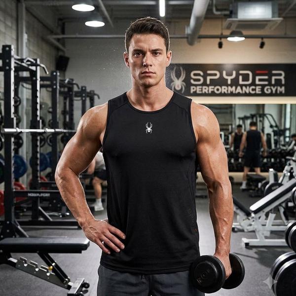 Mens Spyder Performance Solid Tank Top - image 