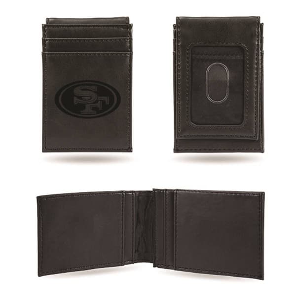 Mens NFL San Francisco 49ers Faux Leather Front Pocket Wallet