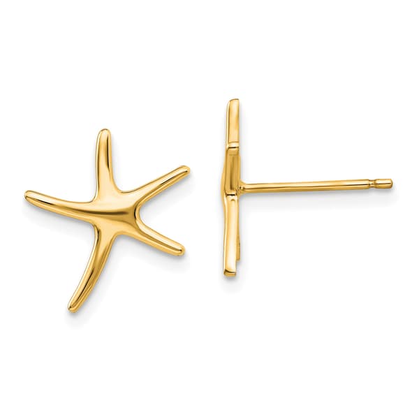 Gold Classics(tm) 14kt. Starfish Stud Earrings - image 