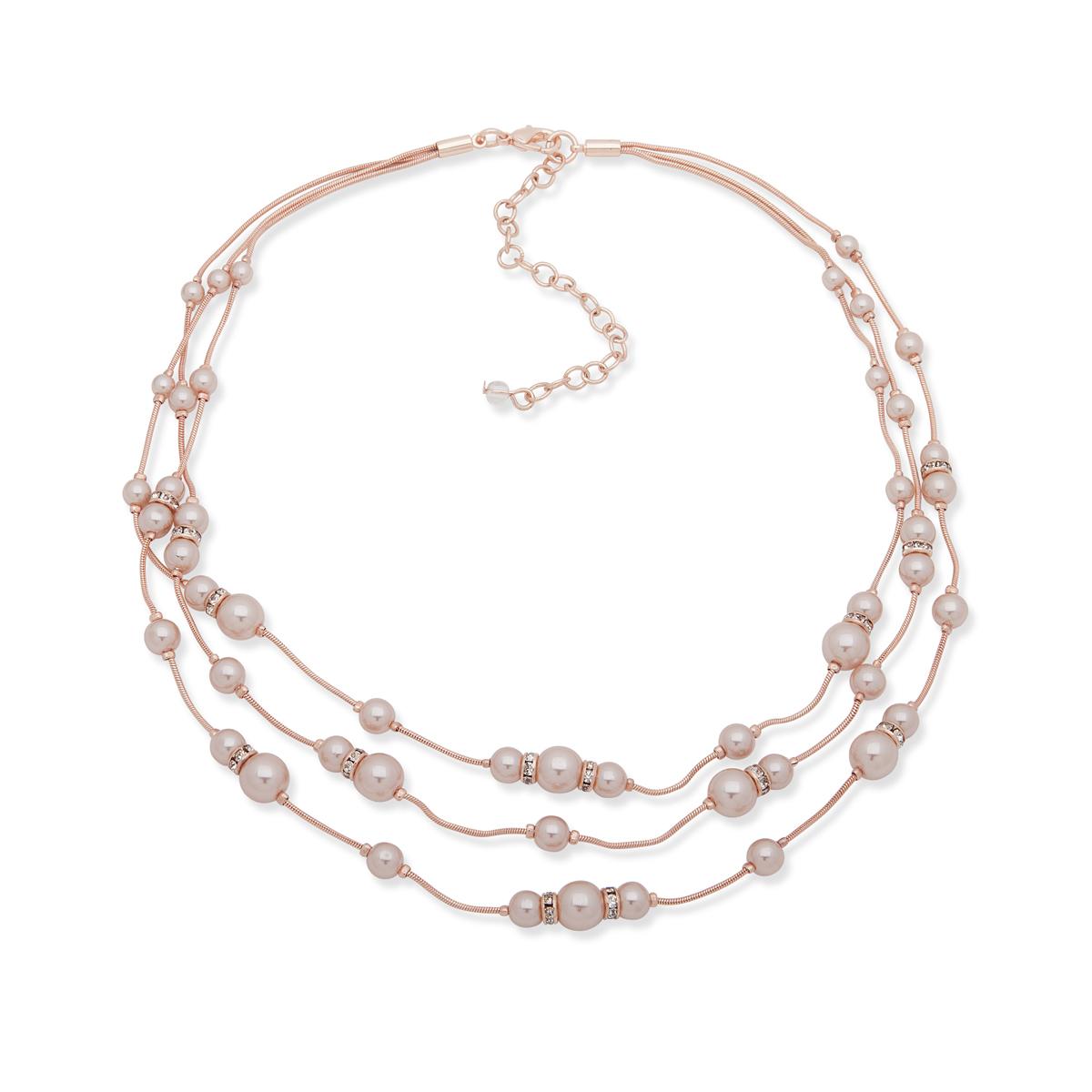 You’re Invited Rose Gold-Tone Illusion Multi Row Necklace