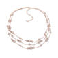 Youre Invited Rose Gold-Tone Illusion Multi Row Necklace - image 1