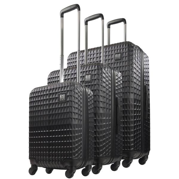 FUL 3pc. Geometric Hardside Spinner Luggage Set - image 