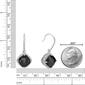 Gemminded Sterling Silver 10mm Onyx & White Sapphire Earrings - image 4