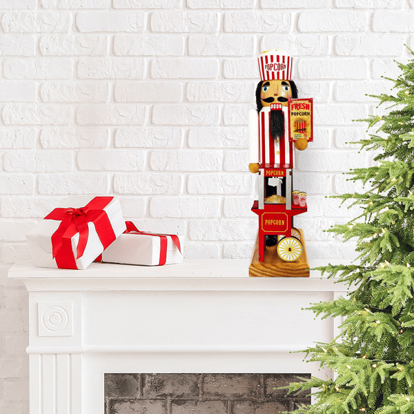 Santa''s Workshop 14in. Fresh Popcorn Nutcracker