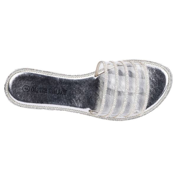 Womens Olivia Miller Nadia Sparkle Slide Sandals