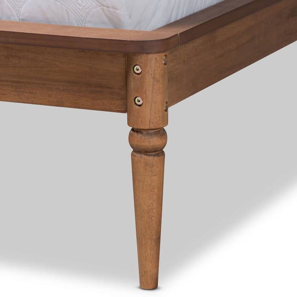 Baxton Studio Tallis Classic Brown Wood Queen Size Bed Frame