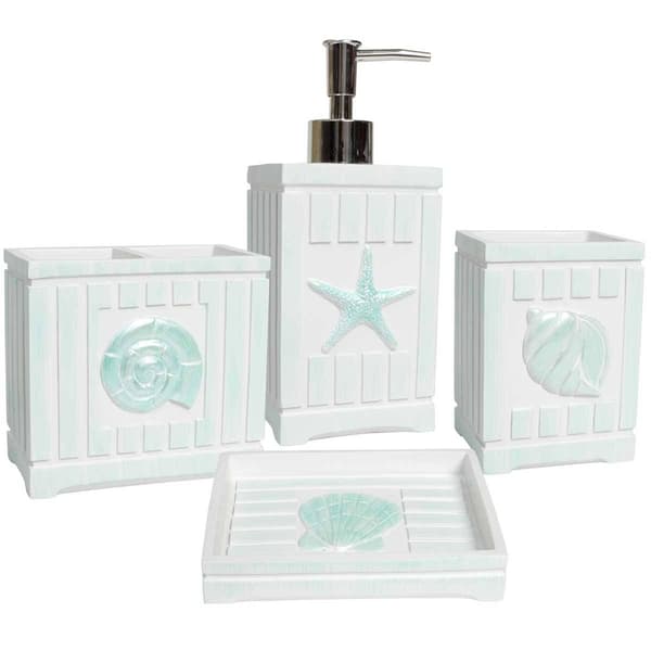 Sweet Home Collection Beach Shells Soap Dish