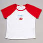 Girls (7-16) No Comment Cherry Bow Short Sleeve Raglan Tee - image 1