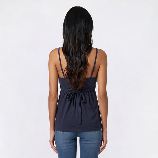 Juniors Madden Girl Solid Lace Trim Long Babydoll Camisole