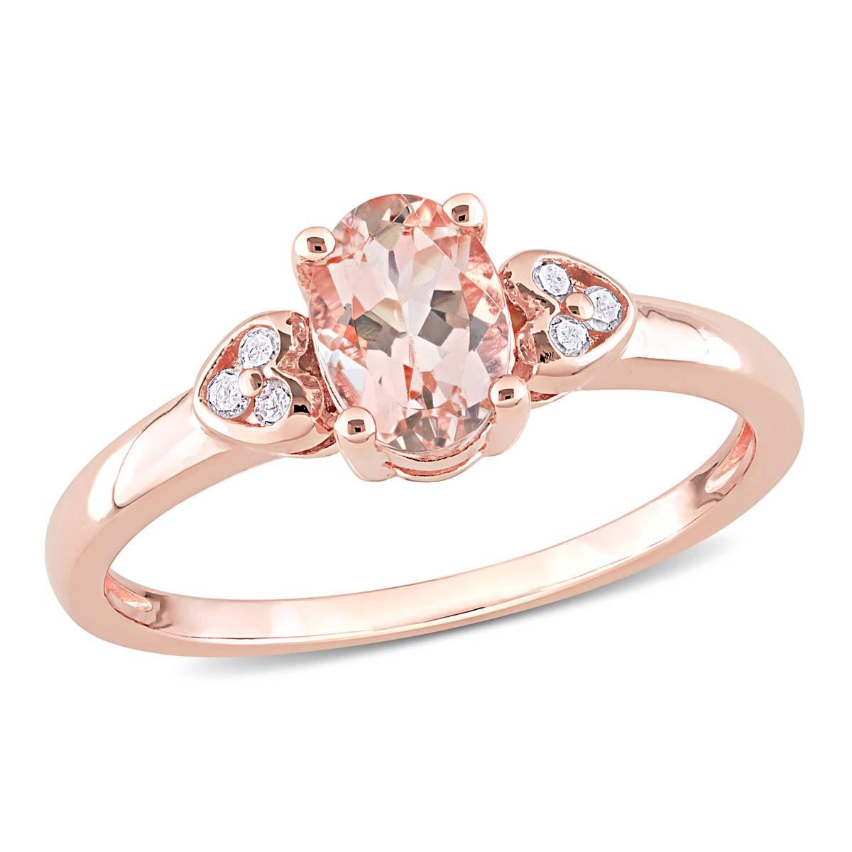 Gemstone Classics™ 18kt. Rose Gold 3/4ctw. Morganite Ring