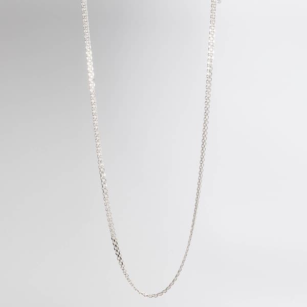 Design Collection Silver-Tone Round Link Chain Necklace - image 