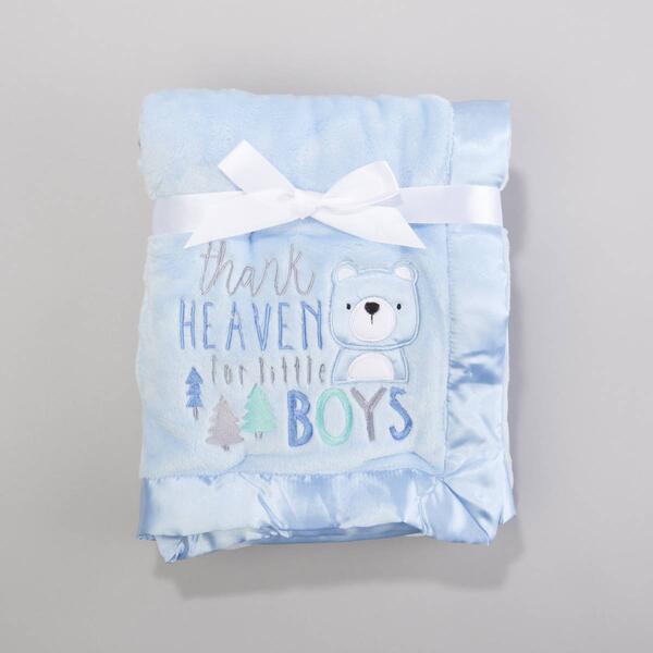 Baby Essentials&#40;R&#41; Thank Heaven For Little Boys Blanket - image 