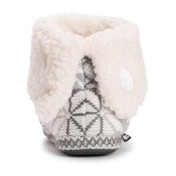 Womens MUK LUKS® Melinda Boot Slippers - Grey Snowflake