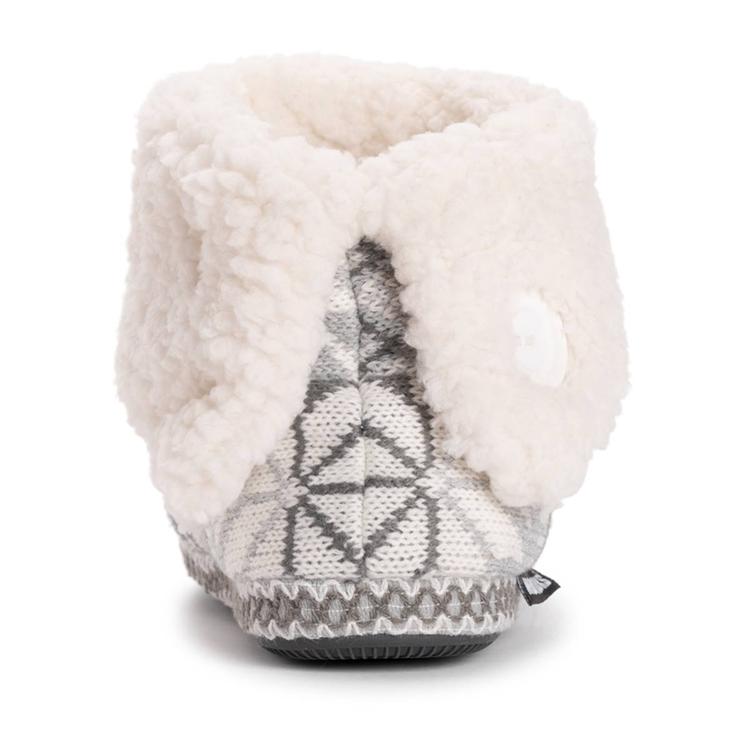Womens MUK LUKS® Melinda Boot Slippers - Grey Snowflake