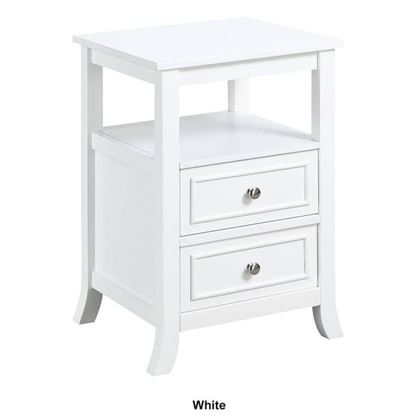 Convenience Concepts Melbourne 2 Drawer End Table w/ Shelf