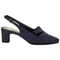 Womens Easy Street Navy Snake Slingback Heels - image 2