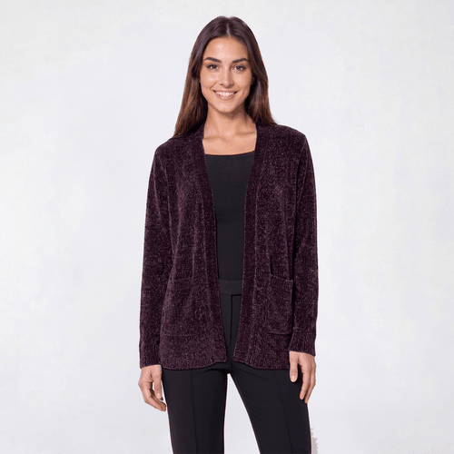 Petite Napa Valley Long Sleeve Open Front Pocket Cardigan - image 