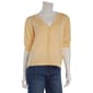 Petite Ninety Clothing Elbow Sleeve V Neck Button Front Cardigan - image 1