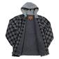 Mens Mountain Ridge® Flannel Hooded Jacket - Blue/Black - image 2