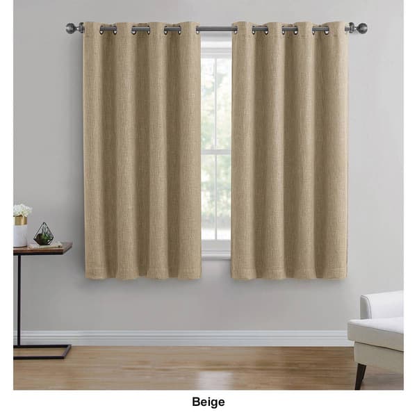 Woven Textured Blackout Panel Curtain