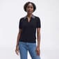 Womens Nautica Short Sleeve Split Neck Sweater With Stripe Collar - image 2