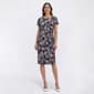Womens Sami & Jo Short Sleeve Leaf Sarong Sheath Dress - image 2