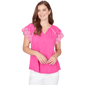 Petites Alfred Dunner Hothouse Florals Embroidered Sleeve Slub K - image 1
