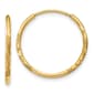 Gold Classics(tm) 14kt. 17mm Diamond Endless Hoop Earrings - image 1